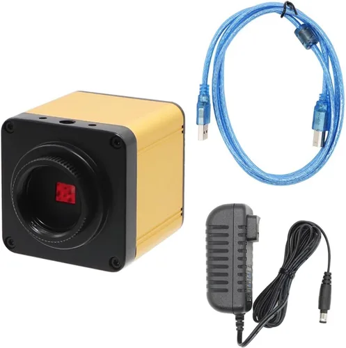 Vista 8 de Cámara de microscopio HDMI HD 2MP 30FPS HDMI USB Industrial Digital Teléfono Cámara Microscopio para Microscopio Binocular Trinocular (Color : Azul)
