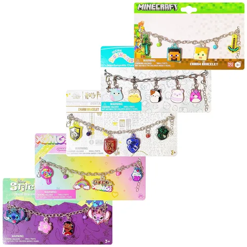 Vista 7 de LUV HER Pulsera de Minecraft de 7" con 4 dijes de metal - Minecraft - A partir de 3 años
