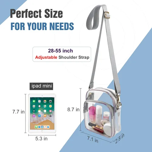 Vista 2 de COROMAY - Bolso transparente para mujer, apta para estadios