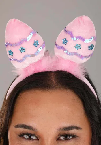 Vista 2 de Diadema Accesorio Huevo de Pascua Rosa Multicolor