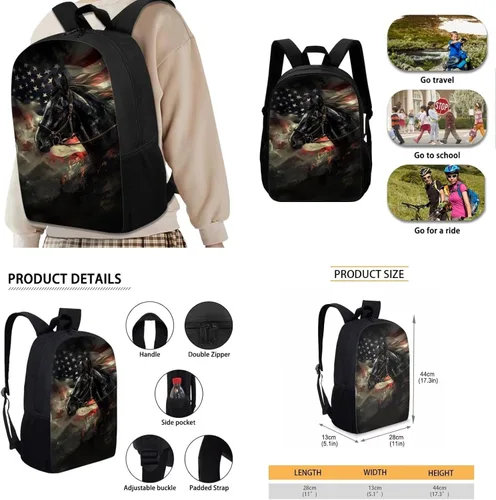 Vista 6 de Rnyleeg Mochilas para niños, 3 en 1, juego de bolsas escolares con bolsa de almuerzo, estuche para lápices, tamaño único, mochila universitaria
