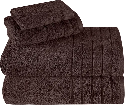 Vista 34 de Towels Beyond - Juego de toallas de lujo de 4 piezas, fabricadas con 100% algodón turco, altamente absorbentes y cómodas, incluye 2 toallas de baño