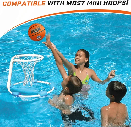 Vista 4 de Biggz Basketball with Ball Pump, Orange - Choose Size, Pack of 3, 6, or 12