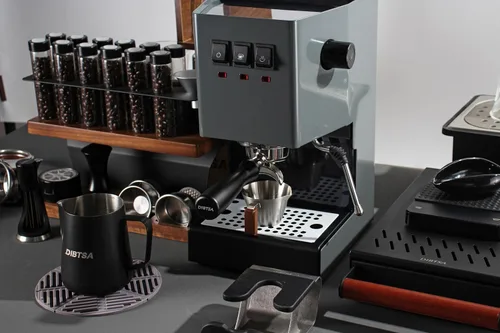 Vista 5 de Portafiltro de 2.283 in compatible con Gaggia, con cesta de filtro de espresso reutilizable de acero inoxidable 304 y pantalla de disco de café