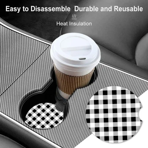 Vista 3 de Posavasos absorbentes para automóvil, paquete de 2 para mujeres/hombres, posavasos de automóvil para bebidas, soporte de taza de automóvil de piedra