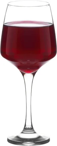 Vista 5 de LAV Juego de copas de vino tinto, Aperol Spritz 6 piezas Copa de cóctel de vino blanco transparente burdeos con tallo Sin plomo para verano