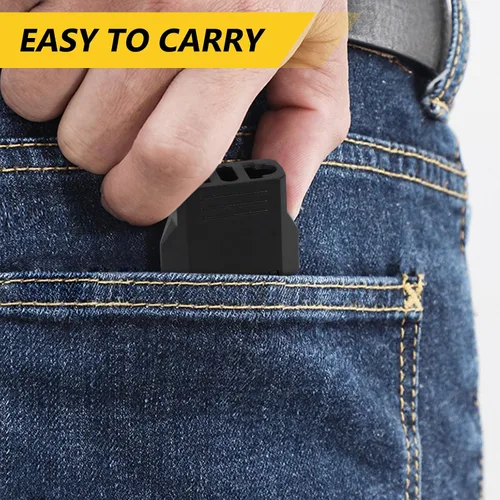 Vista 5 de 6 Pack Adaptador de Enchufe Europeo a EE. UU., Adaptador de Enchufe de Salida Europeo a Americano Pequeño para Viajes, Adaptador de Enchufe Europeo