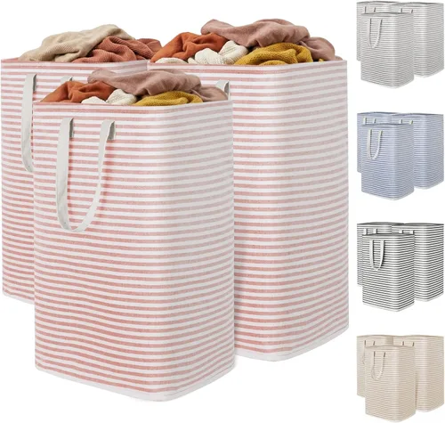 Vista 41 de Lifewit 75L x 2 Pack Collapsible Laundry Hamper Large,Tall Foldable Dirty Clothes Baskets Waterproof, Freestanding Double Bags with Easy Carry