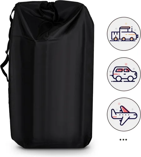 Vista 6 de LIHAO Bolsa de viaje para cochecito, bolsa de control de puerta para asiento de automóvil, bolsa de transporte de viaje impermeable, 600D Oxford