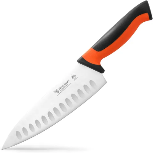 Vista 12 de Cuchillo de chef certificado NSF de 8 pulgadas, cuchillo de cocina de acero inoxidable de alto carbono con mango ergonómico codificado por