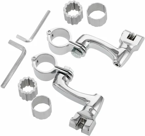 Vista 27 de TCT-MOTORPARTS Soportes de clavijas de pie de barra de carretera negro para Harley Touring 22/25/32/1.378 in