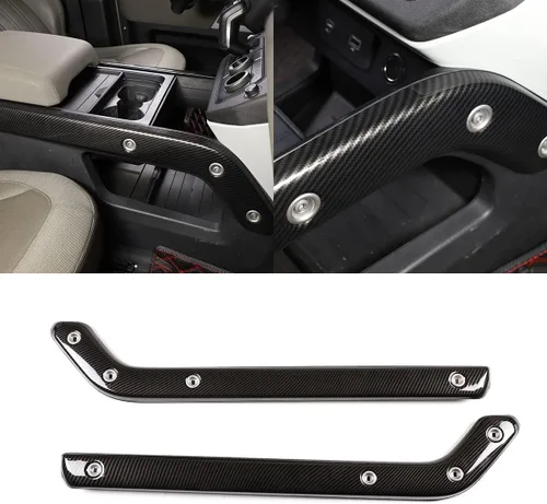 Vista 3 de TINKI 2 piezas de plástico ABS para decoración de consola central de automóvil para Land Rover Defender 110 accesorios 2020 2021 2022 piezas