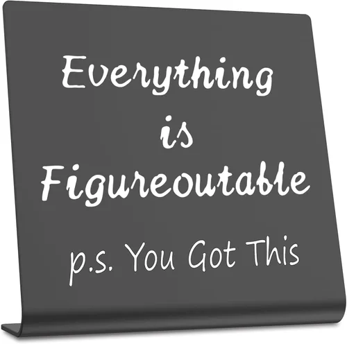 Vista 57 de Regalos de agradecimiento para mujeres y hombres, placa decorativa para oficina, regalos de reconocimiento con cita motivacional "En caso de que