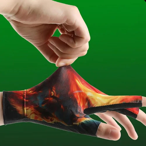 Vista 2 de Guantes de billar profesionales, guantes de piscina con acolchado antideslizante para un agarre seguro y un movimiento suave