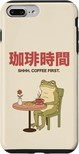 Vista 12 de Japanese Coffee Time Frog Retro Cafe Aesthetic Case for iPhone 17