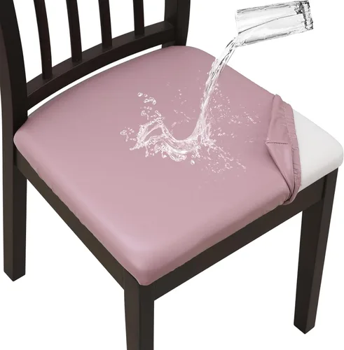 Vista 9 de YISUN Fundas elásticas para asiento de silla de comedor, fundas de asiento extraíbles y lavables para asiento de cocina, fundas de cojín protectoras