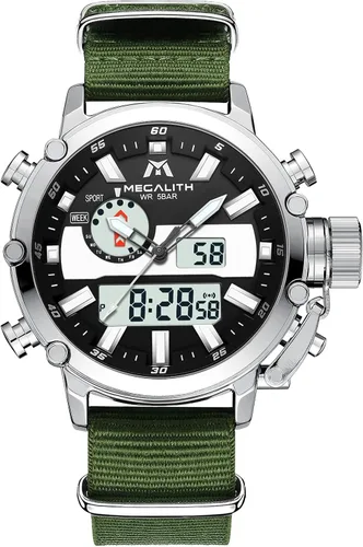 Vista 7 de MEGALITH Relojes digitales militares para hombre reloj deportivo al aire libre táctico de 1772in cara grande 5 ATM resistente al agua con alarma