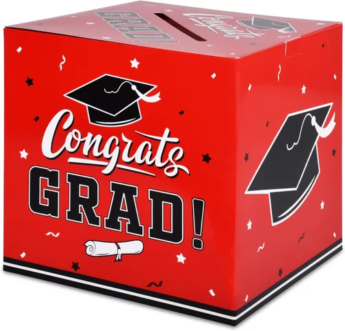 Vista 8 de Gatherfun Decoraciones de fiesta de graduación, caja de tarjetas de graduación para regalos de fiesta de graduación, suministros de fiesta