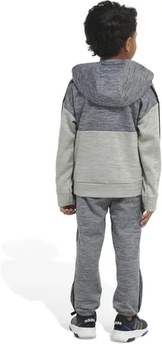 Vista 6 de adidas Conjunto de chaqueta de forro polar Mélange de manga larga para niños
