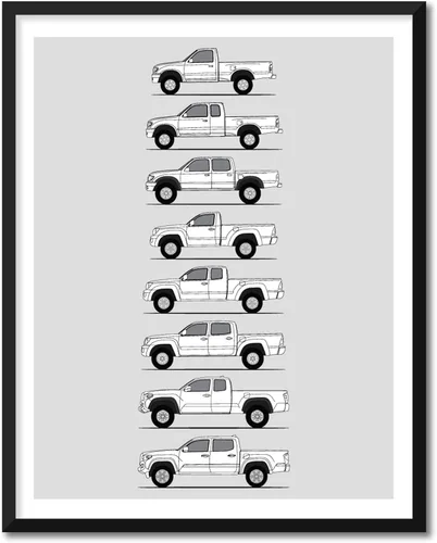 Vista 36 de Idea Network Póster hecho a mano compatible con Toyota Corolla Print Wall Art Decoración hecha a mano del Corolla Sprinter Generations History