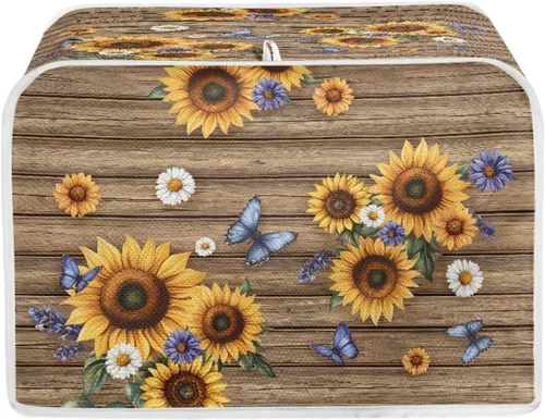 Vista 39 de Talayituse Autumn Maple Leaf Print Toaster Cover 2 Slice Bread Toaster Oven Cover Washable Toasters Dust Covers Kitchen Small Appliance Covers