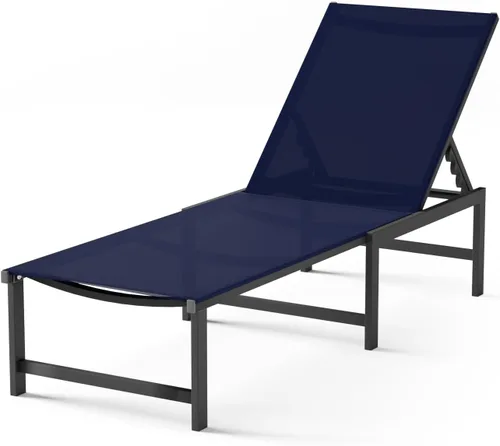 Vista 15 de Tumbona de aluminio para patio al aire libre, gris