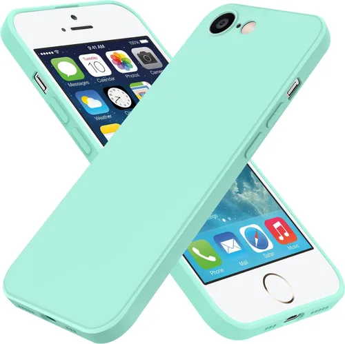 Vista 13 de Funda para iPhone SE de 3ª generación 2022, iPhone SE 2020, iPhone 7/8, funda de goma de gel de silicona líquida, funda protectora antideslizante