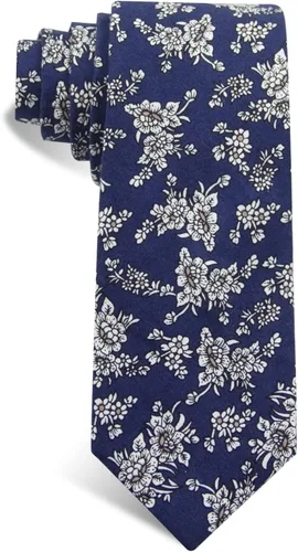 Vista 14 de Corbata de algodón floral para hombre, corbata delgada impresa de 2.56'' 01-Bean Pasta Rosa