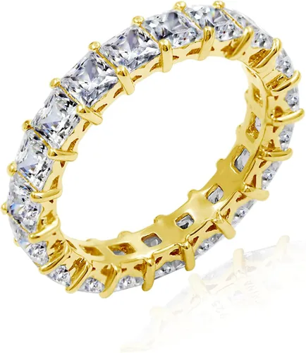 Vista 15 de Amazon Essentials Anillo de plata de ley con corte princesa hecho con circonita cúbica Infinite Elements (anteriormente colección Amazon)