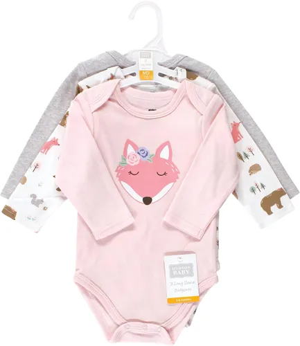 Vista 2 de Hudson Baby baby-girls Cotton Long-sleeve Bodysuits