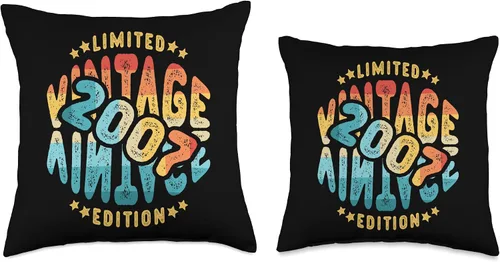 Vista 3 de Retro 17th Birthday Boys Girls 17 Years Old Gifts Funny 17 Year Old Vintage 2007 Limited Edition 17th Birthday - Almohada de 16 x 16 pulgadas