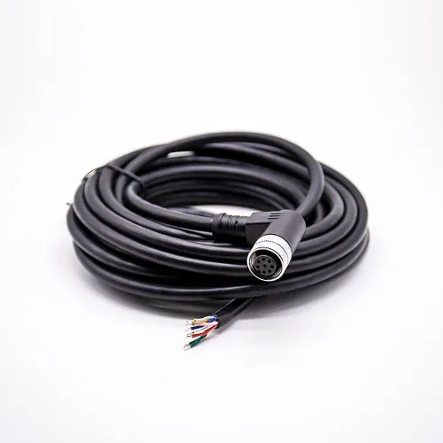 Vista 16 de Elecbee Conector M12 A-Code Cable sobremoldeado de ángulo recto de cabeza hembra única (cable de 3 pines de 16.4 ft/16.4 pies)