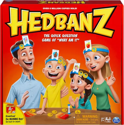 Vista 15 de Spin Master Games, Hedbanz Edición 2023 con nuevas cartas, juego de mesa de adivinanzas de imágenes, para familia y niños, 2-6 jugadores