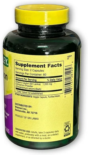 Vista 5 de Ceilán Canela-(cinnamomum verum) Cápsulas 1200mg 120ct (Paquete de 1)
