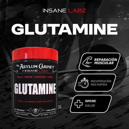 Vista 4 de Insane Labz Glutamina, 0.18 oz Porción, 60 porciones.