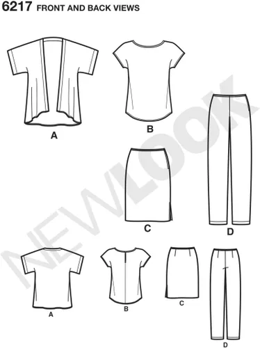 Vista 2 de Simplicity Patrones creativos New Look 6217 Misses' Separates, A (10-12-14-16-18-20-22)