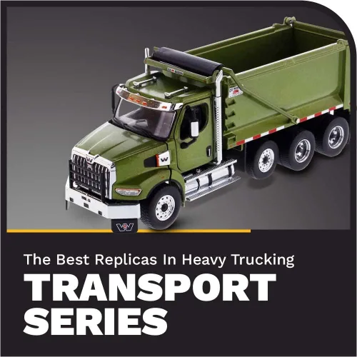 Vista 7 de 1:50 Western Star Tándem con eje empujador y carrocerías buey vertedero de estampida – Capó de apertura, motor diesel Detroit, puertas de apertura
