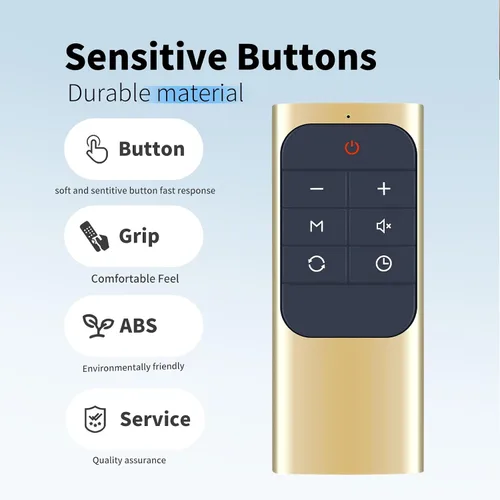 Vista 5 de Replacement Remote for Dreo Tower Fan & Space Heater Remote Gold Easy setup, no programming needed