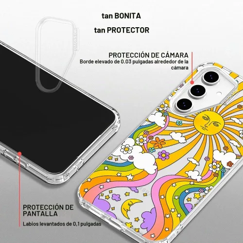 Vista 4 de MOSNOVO - Funda Samsung Galaxy S24 FE, con protección Buffertech de grado militar contra caídas de 6.6', no se descascara, poliuretano termoplástico