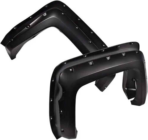 Vista 32 de CROSSDESIGN 4 guardabarros con canards delanteros compatibles con Chevy Camaro ZL1 2010-2015 MB estilo negro