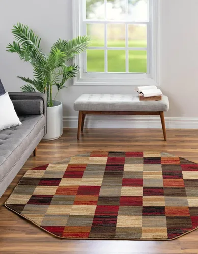 Vista 18 de Unique Loom Barista Collection - Alfombra Gava (2' 2" x 3' 1" Rectangular, Multi/ Marrón)