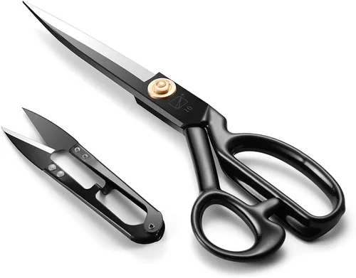 Vista 9 de Tijeras de costura, tijeras de costura de tela de 9 pulgadas, tijeras de alta resistencia, corte afilado para manualidades, cuero, costura