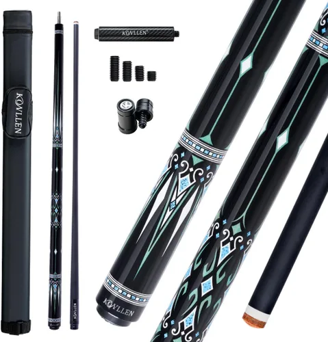 Vista 30 de KONLLEN Carbon Fiber Pool Cue 2.0 – 58" Low Deflection Performance Cue for Improved Accuracy & Consistency, 12.5mm Tip, Pro Taper