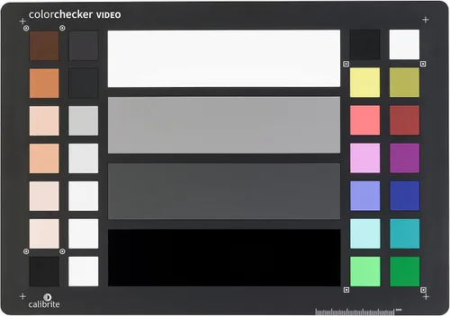 Vista 10 de Calibrite ColorChecker Video Color Target w/White Balance Reference for Video Production, Vectorscope and Waveform Optimized Layout with Skin Tones