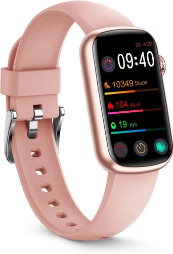 Vista 11 de FITVII Slim - Rastreador de actividad física con oxígeno en sangre, presión arterial, monitoreo de frecuencia cardíaca y sueño 24/7, rastreadores