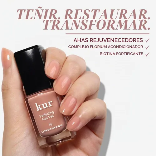 Vista 6 de LONDONTOWN Velo de uñas perfeccionador, transparente, tinte de uñas construible más fortalecedor de uñas, hidrata y acondiciona las uñas, 0.4 onzas