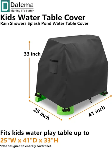 Vista 9 de Cubierta para mesa de agua para niños, resistente al aire libre, 600D, impermeable, anti-UV, a prueba de polvo, para niños, compatible con Step2