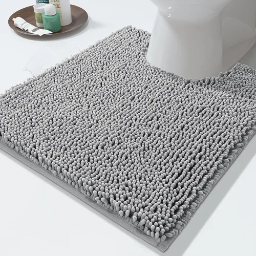 Vista 48 de Yimobra Tapetes de baño lavables, de chenilla súper suave y absorbente, para suelo y alfombra, de secado rápido, antideslizante, para bañera y Beige