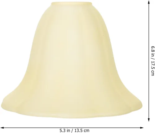 Vista 6 de OSALADI Pantalla de luz de vidrio Pantalla de lámpara de pie en forma de flor Pantalla de lámpara de repuesto para lámpara de mesa Lámpara de pie