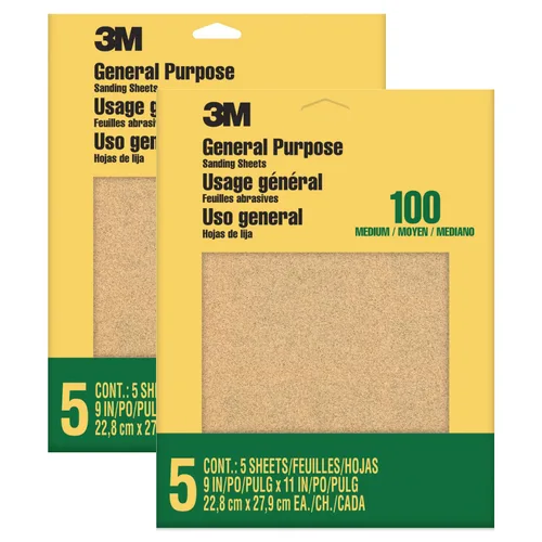 Vista 7 de 3M Papel de lija, paquete surtido de grano 100-150-220, 6 hojas, 3-2/3 x 9 pulgadas, lija pintura, madera y metal, ideal para lijado de uso general